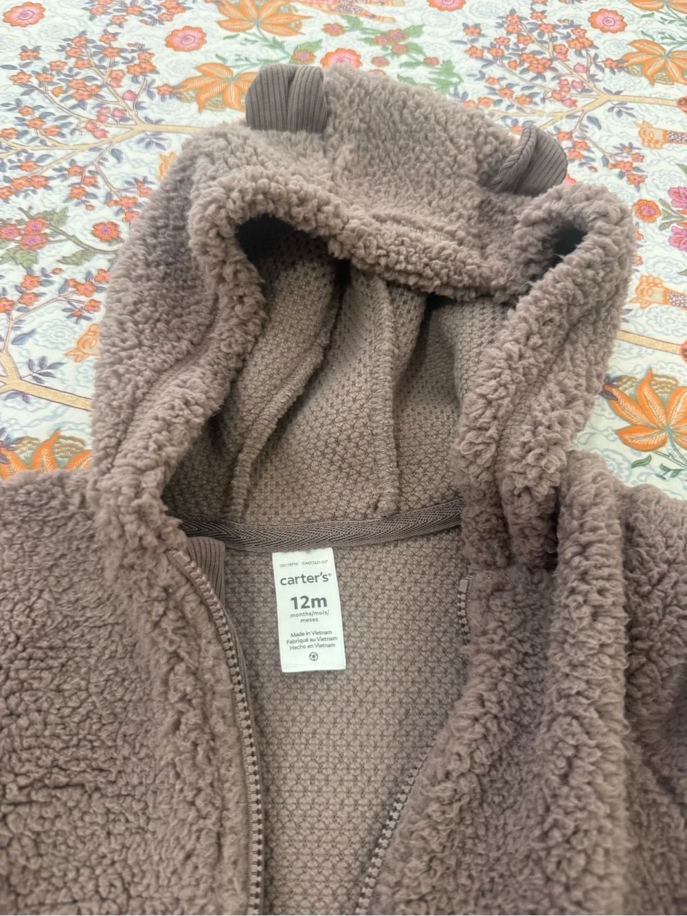 Carter’s baby bear sherpa jumpsuit